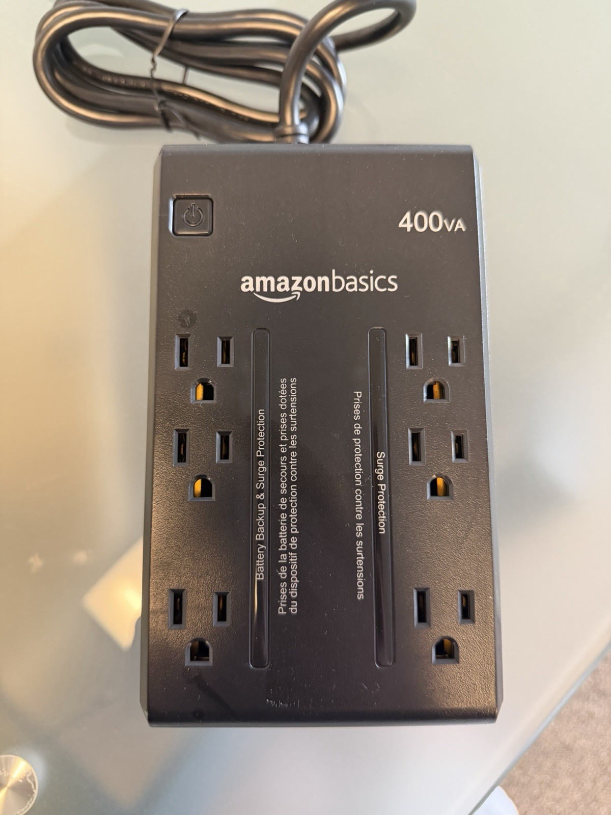 Amazon Basics Standby UPS 400VA 255W 6-Outlet Battery Backup
