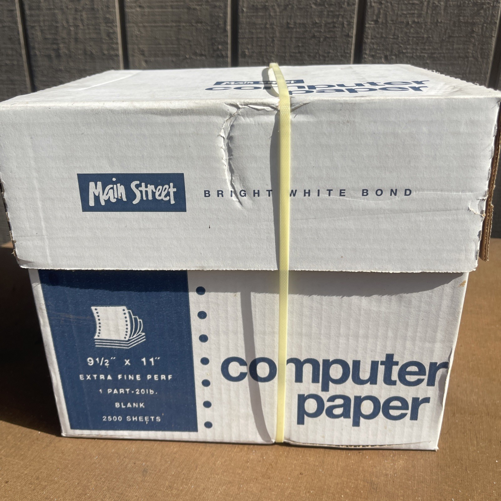 Main Street Dot Matrix Computer Paper 9.5 X11” 2500 Sheets Sealed Box