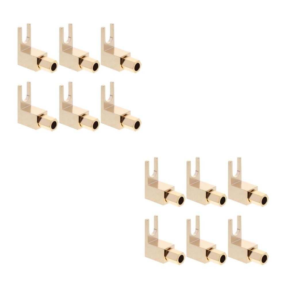 12Pcs Gold Plated Copper Banana Female Spade Plug for Hifi Audio Connection