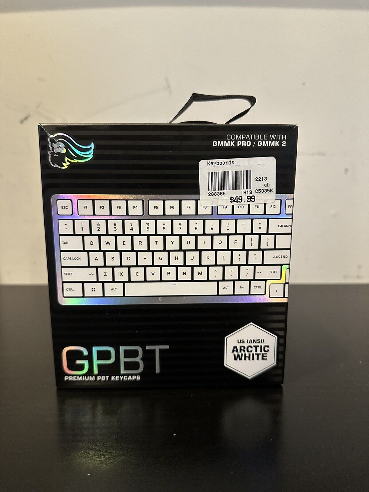 Glorious GPBT ANSI Mechanical Keyboard Keycaps (Arctic White)