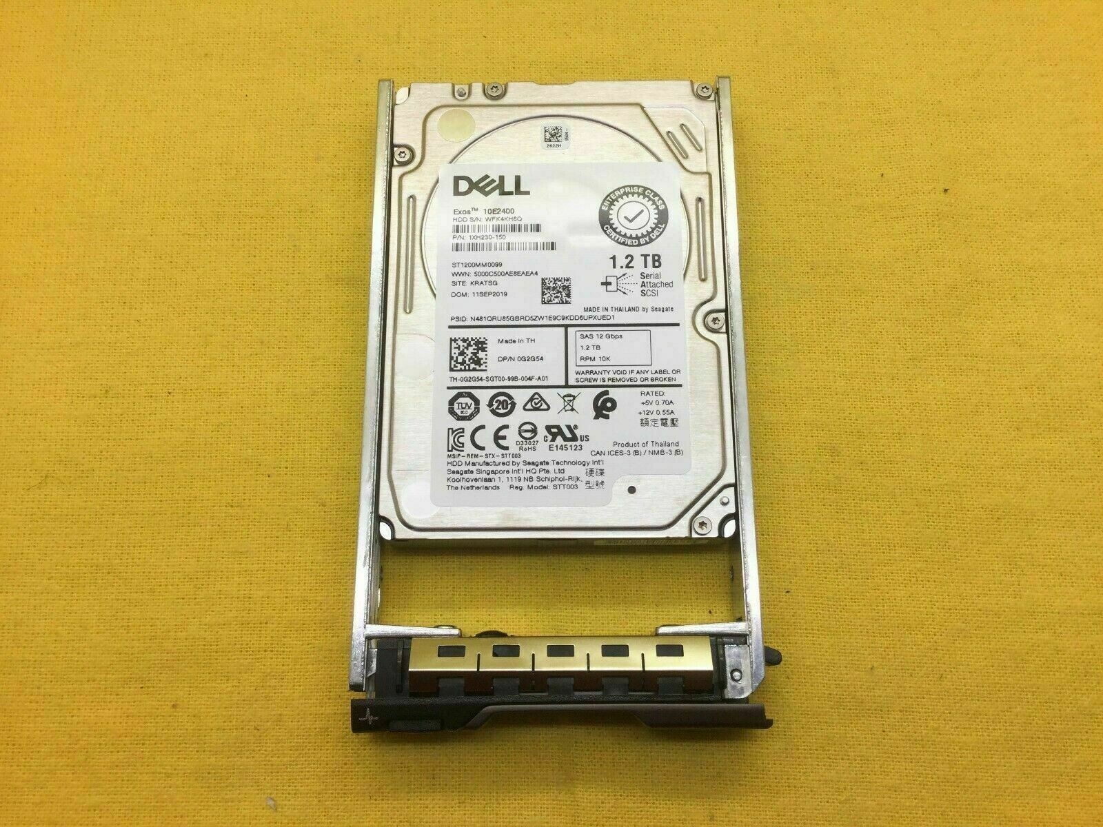 NEW DELL G2G54 0G2G54 1.2TB 12Gb/s 2.5" 10K Enterprise Hard Drive ST1200MM0099