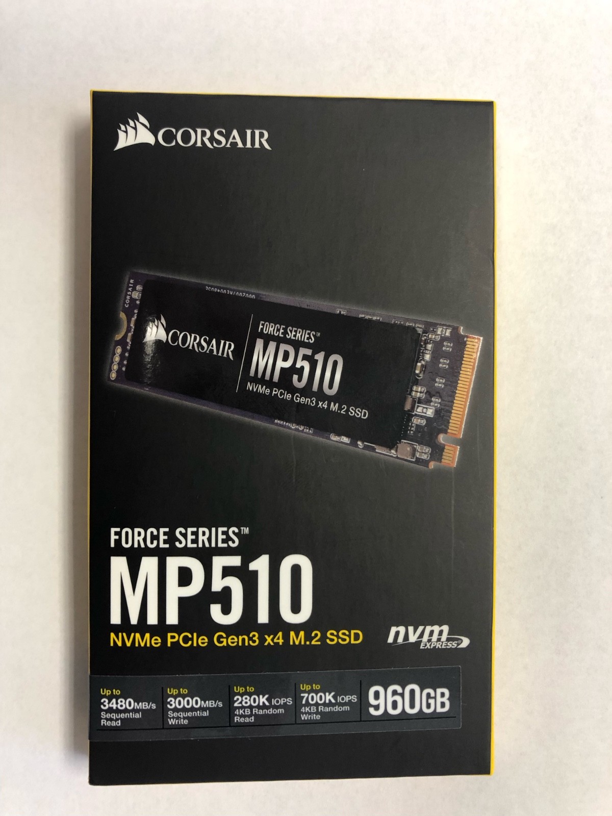 Corsair Force MP510 960GB NVMe PCIe Gen3 x4 M.2 2280 SSD New Sealed