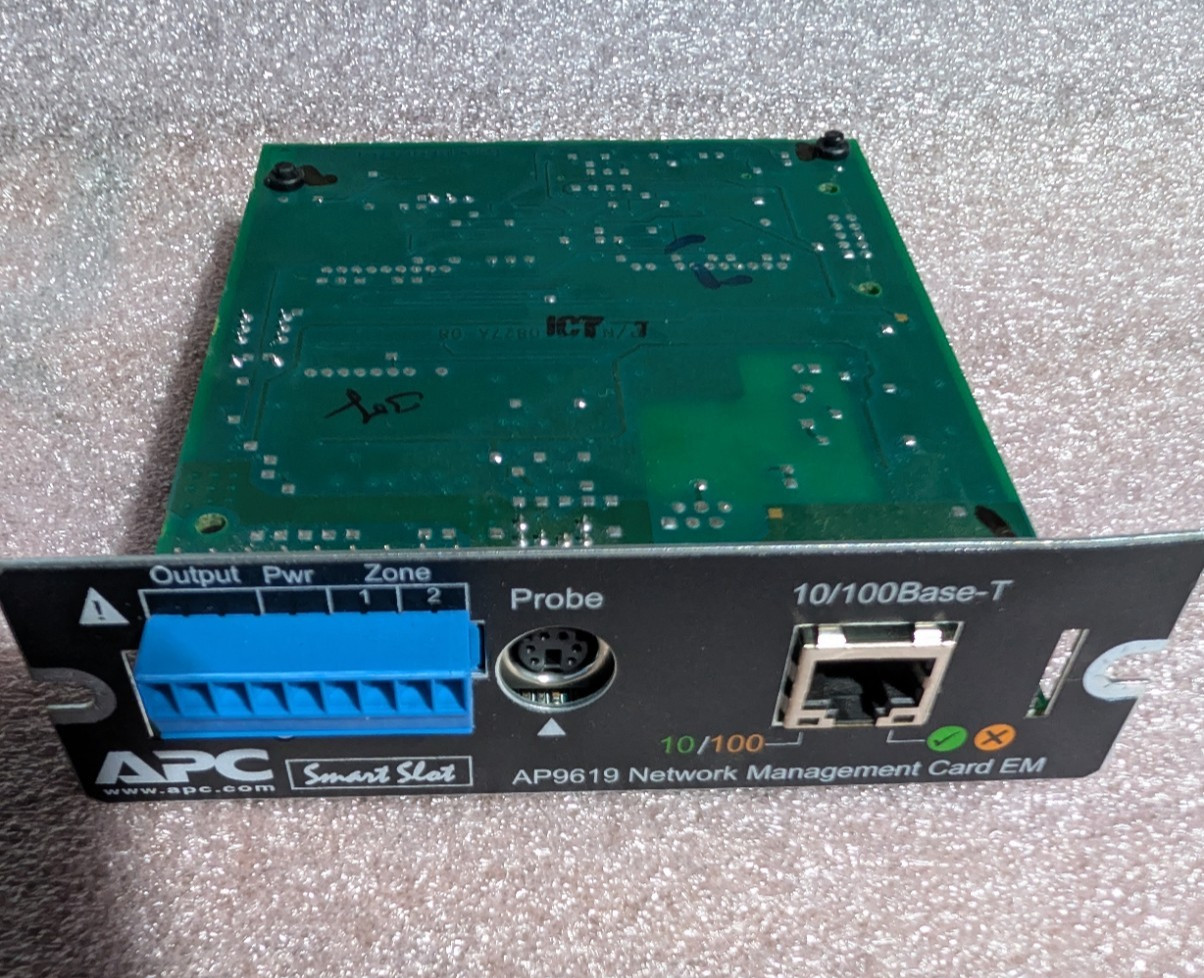 APC AP9619 Network Management Card - 10/100 Base T - FAST SHIPPING #R35
