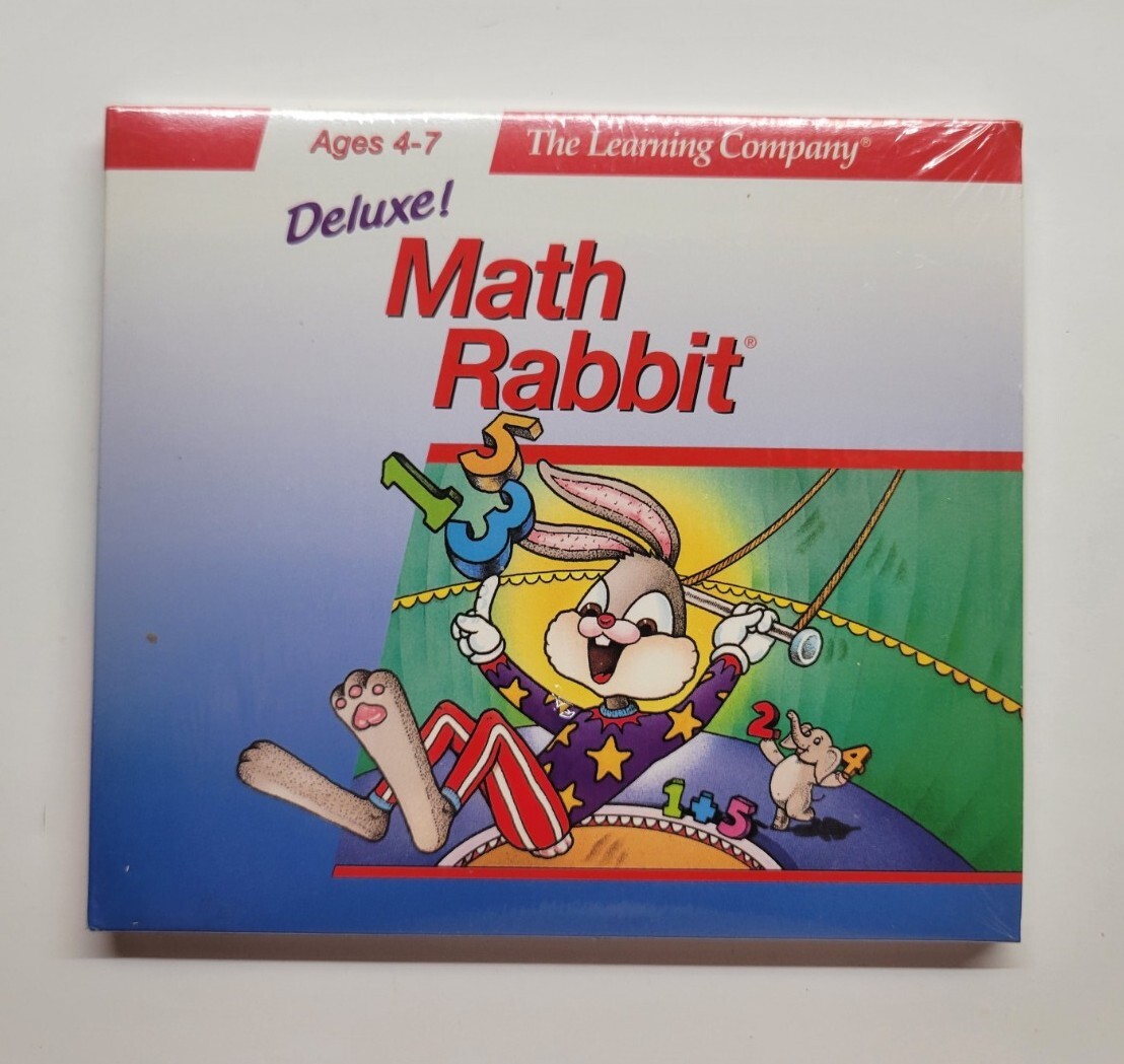 Deluxe Math Rabbit (PC CD-ROM, 1997, The Learning Company) Ages 4-7