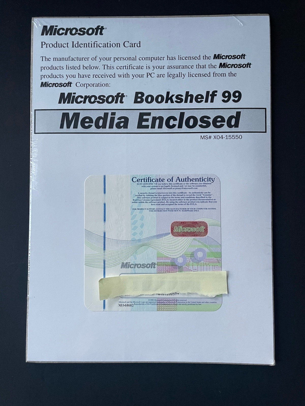Microsoft Bookshelf 99 Sealed