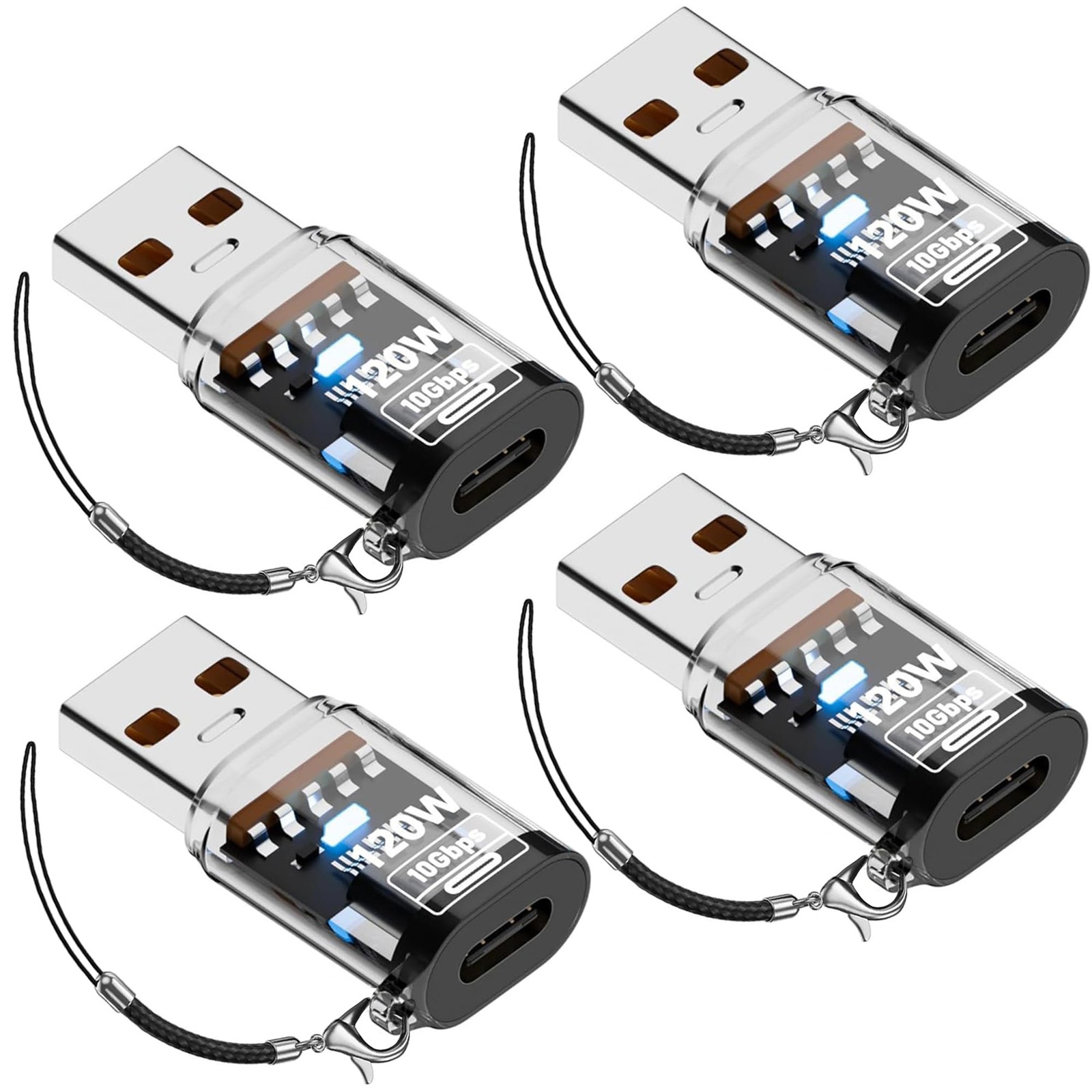 4Pack USB Adapter,USB C Female to USB 3.2 Revolution Adapter,Type C to USB A ...
