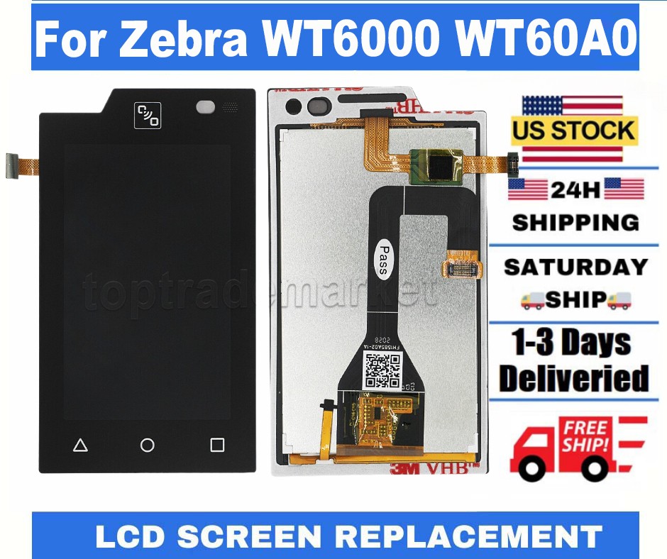 US LCD Display with Digitizer Touch screen for Zebra WT6000 WT60A0 Scanner STOCK