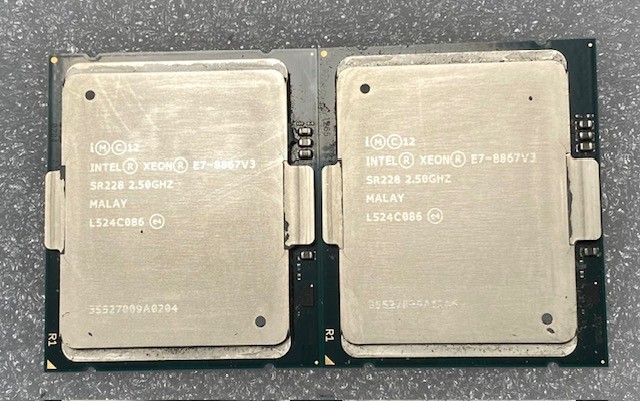 Matching pair Intel Xeon E7-8867V3 SR228 2.50GHz Server Processor