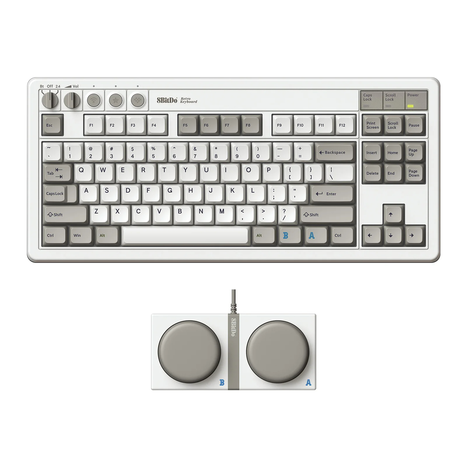 8Bitdo Retro Mechanical Keyboard 87 Keys Bluetooth 2.4G M Edition For Windows