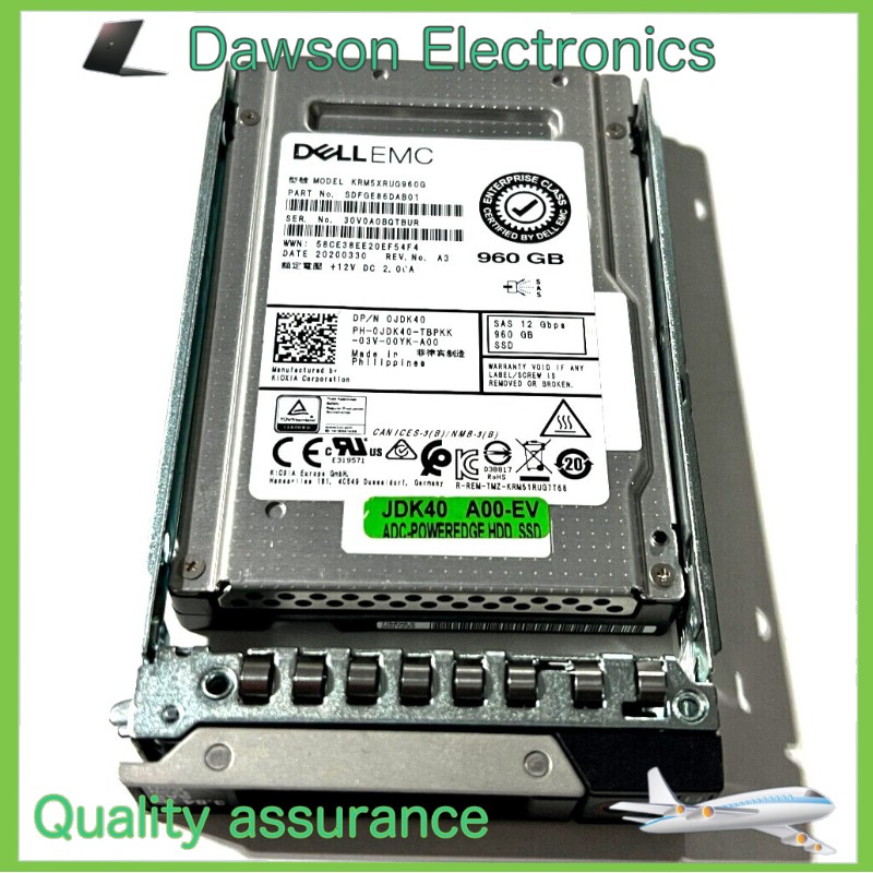 DELL EMC 0JDK40/JDK40 2.5" 960GB 12Gb/s SSD 14/15/16G KIT