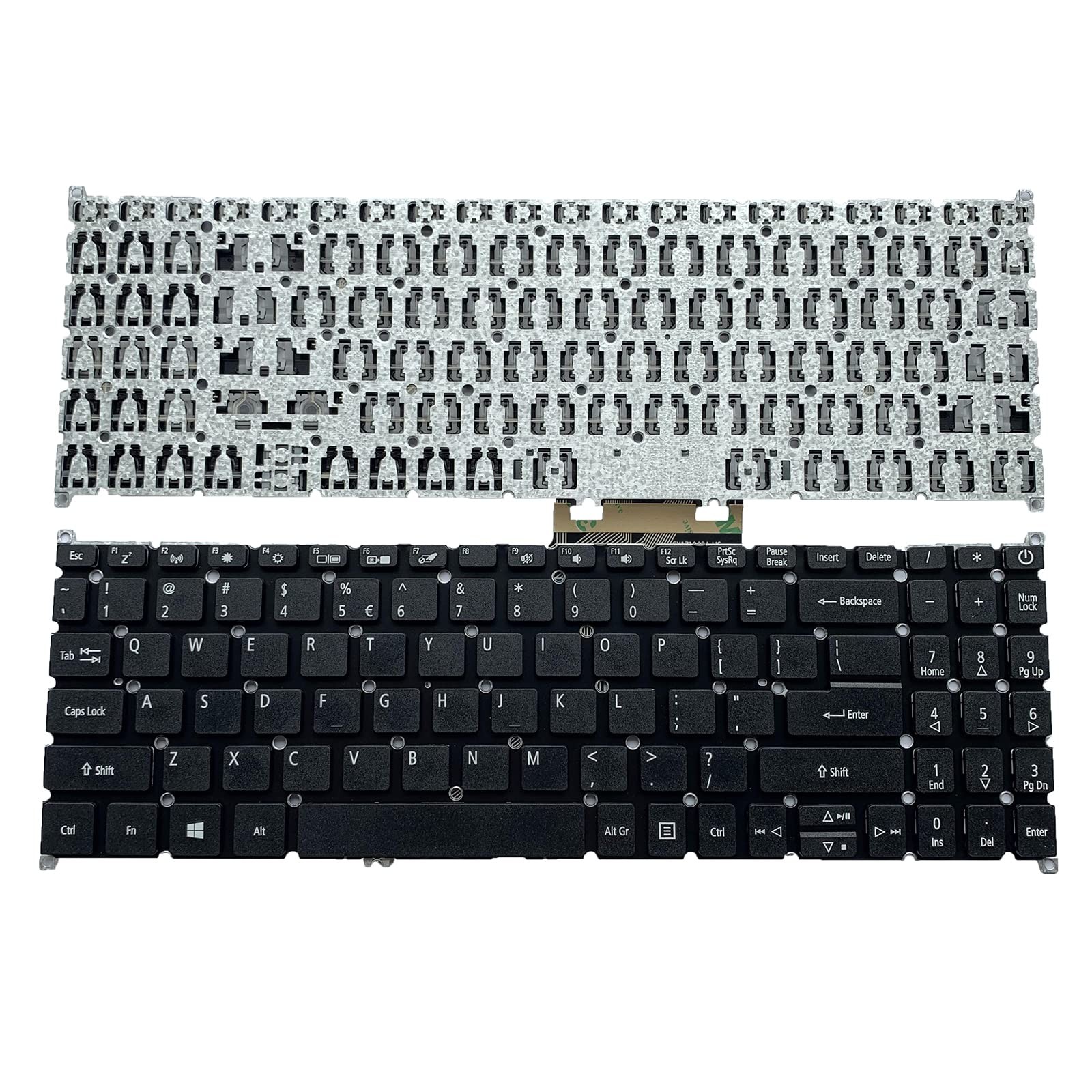 Siakoocty Laptop Replacement US Layout Keyboard for Acer Aspire 5 Black