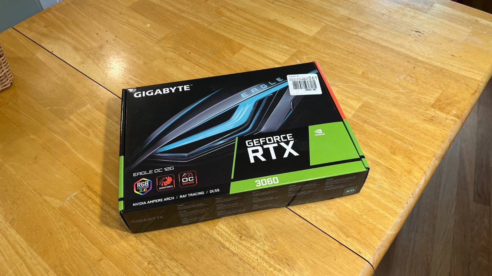 Gigabyte GeForce RTX 3060 EAGLE OC 12GB GDDR6 Graphics Card GV-N3060EAGLE OC-12G