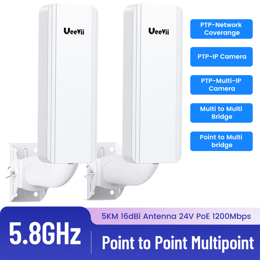 Wireless Bridge 5KM for Easy Network Expansion 5.8G 1200Mbps IP65 Waterproof
