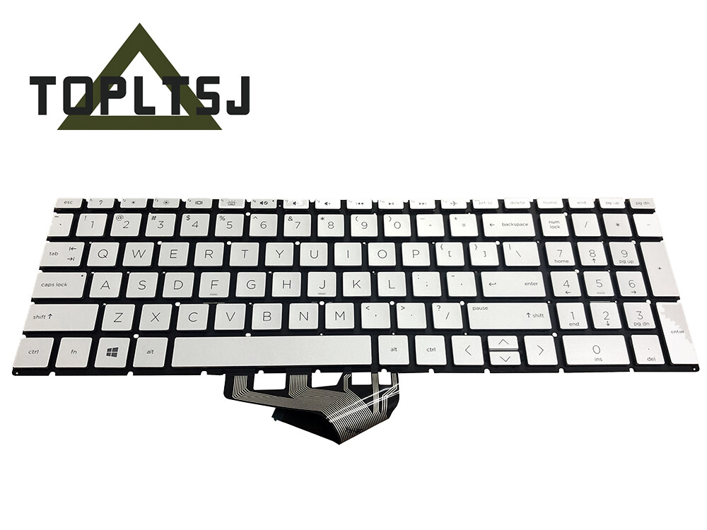New HP 17-by4013dx 17-by4063cl 17-by4055cl 17-by3067st Backlit Keyboard Silver