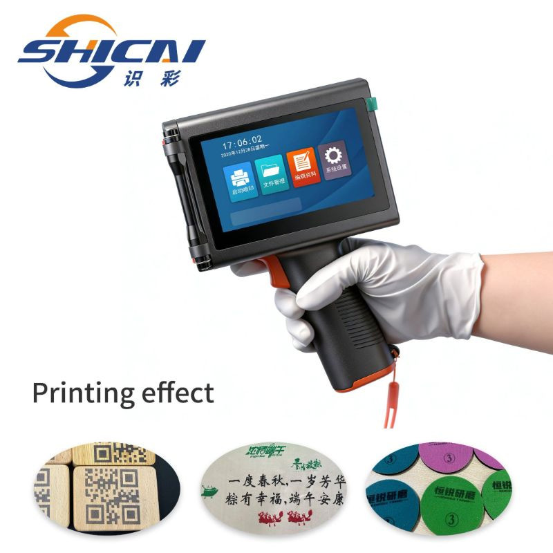 50mm Handheld Inkjet Printer Up to 5cm Print Height 1-5 Lines Date Batch QR Logo