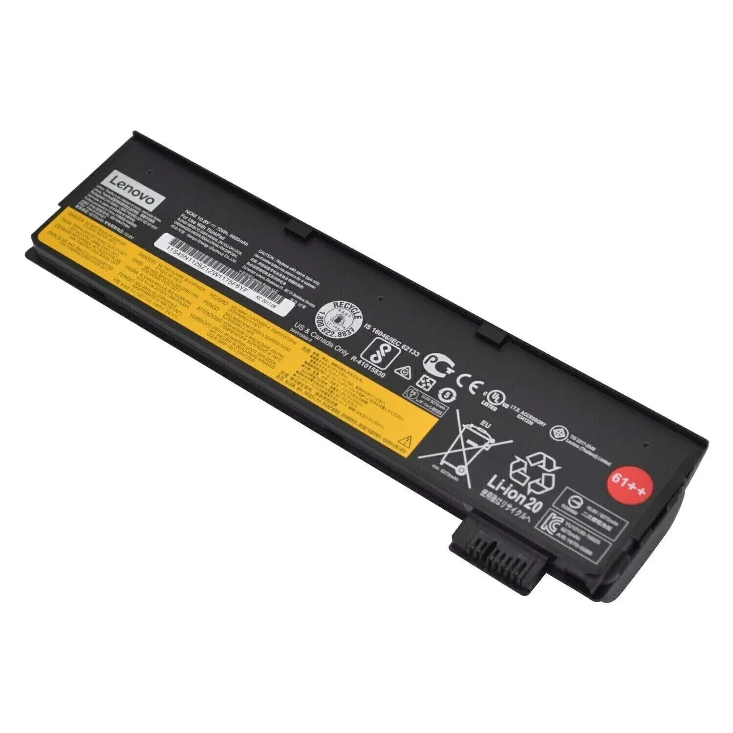 Genuine OEM 61++ 72Wh Battery for Lenovo ThinkPad T470 T480 T570 T580 P51s P52s