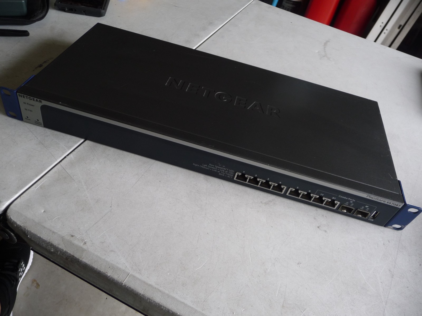 AU SELLER Netgear XS708T ProSAFE 8 Port 10gb SWITCH W/ EARS - TESTED