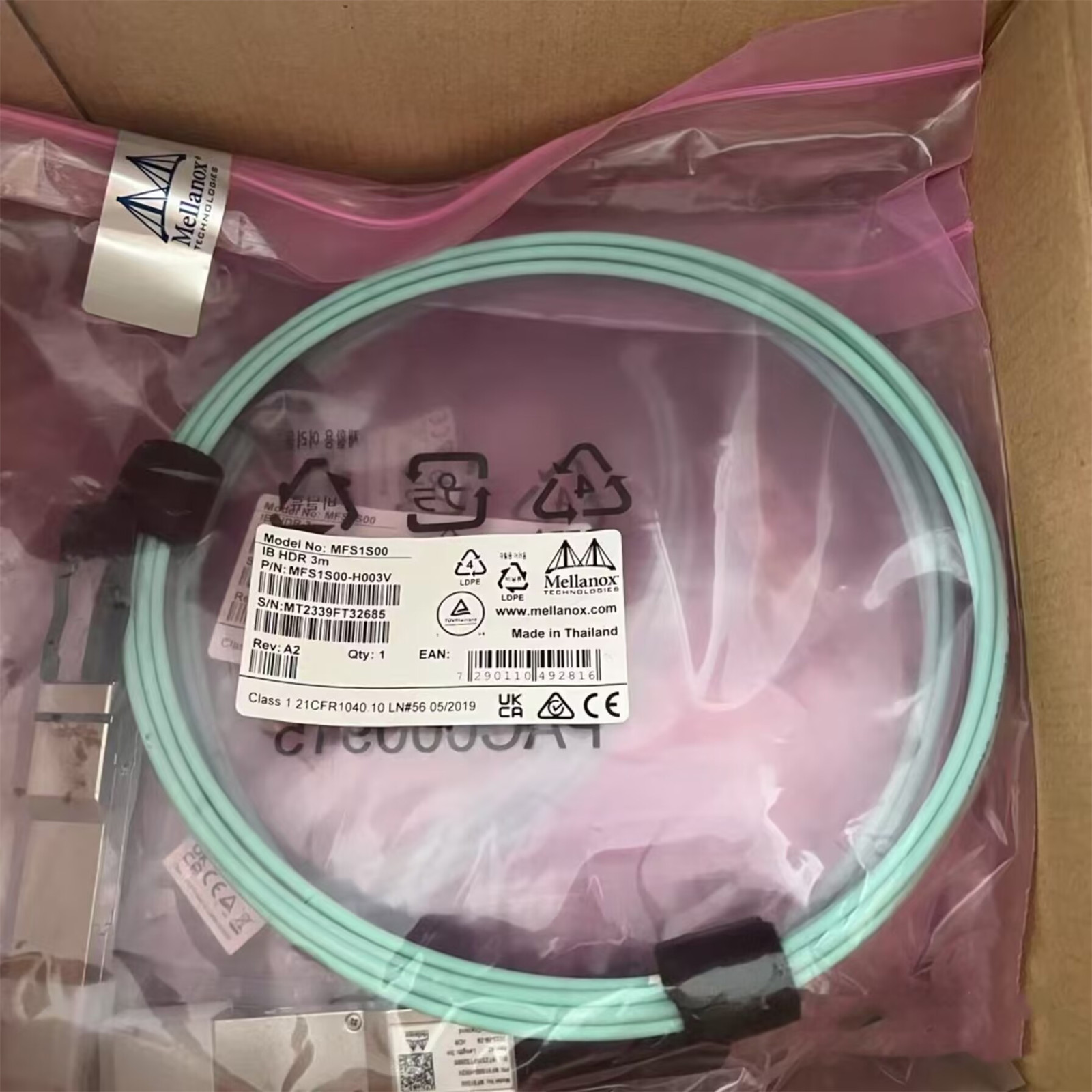 1PC NEW Mellanox MFS1S00-H003V Cable fedex or DHL