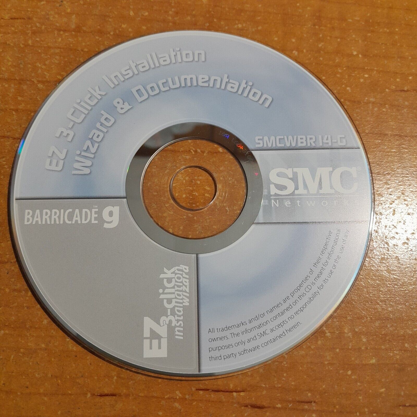 SMC SMCWBR14-G Installation and Documentation Drivers DISC ONLY Barricade G