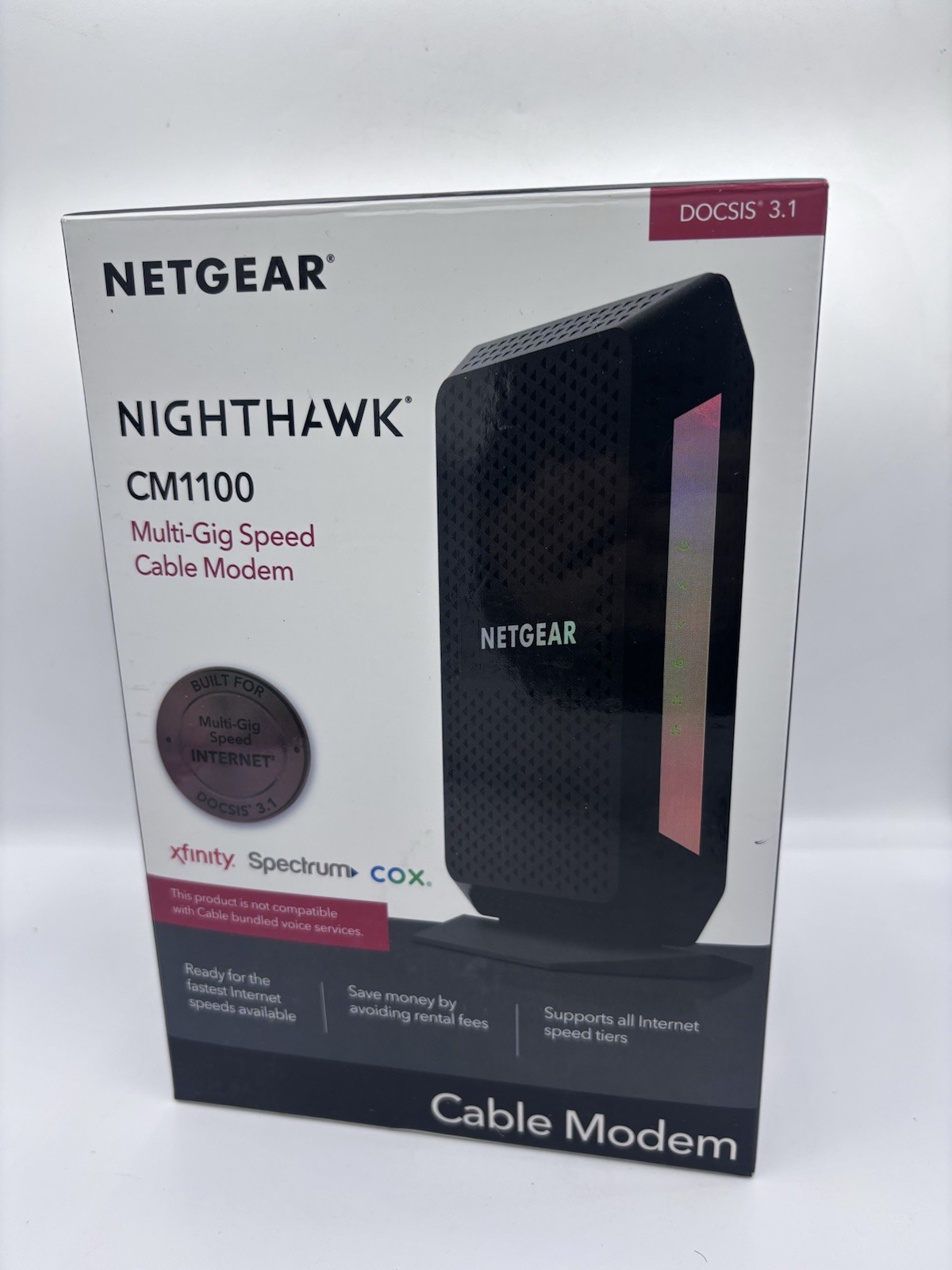 Netgear Nighthawk CM1100 DOCSIS 3.1 Multi-Gig Cable Modem - Open Box