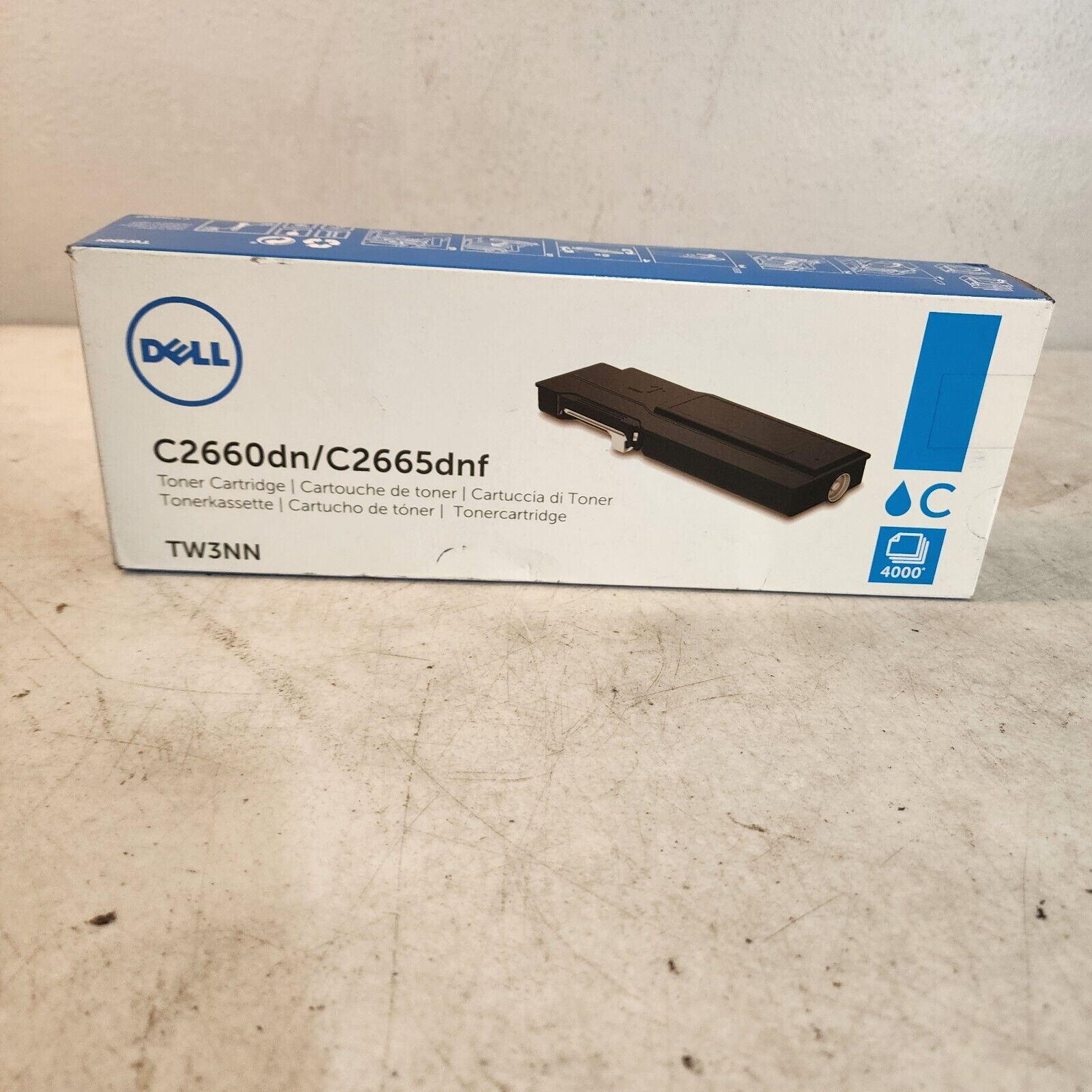 Dell TW3NN Cyan Toner High Yield C266X Genuine New OEM Sealed Box