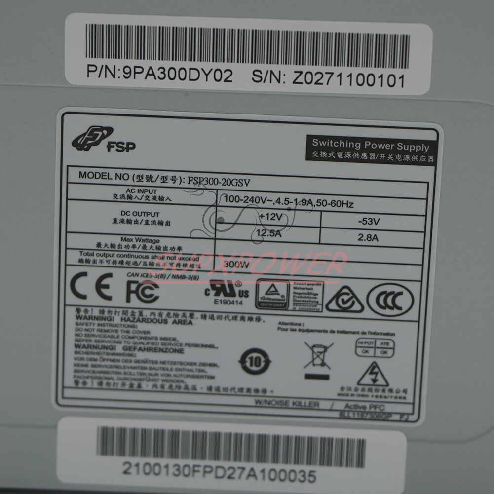 1PCS New FSP FSP300-20GSV 300W Power Supply 20 + 4 Pin  /RS