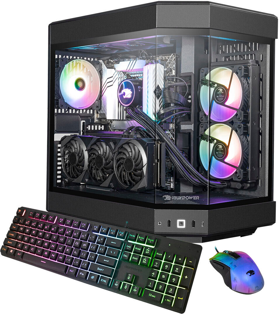iBUYPOWER Y60 Black Gaming Desktop PC - Intel Core i9 14900KF - GeForce RTX 4...