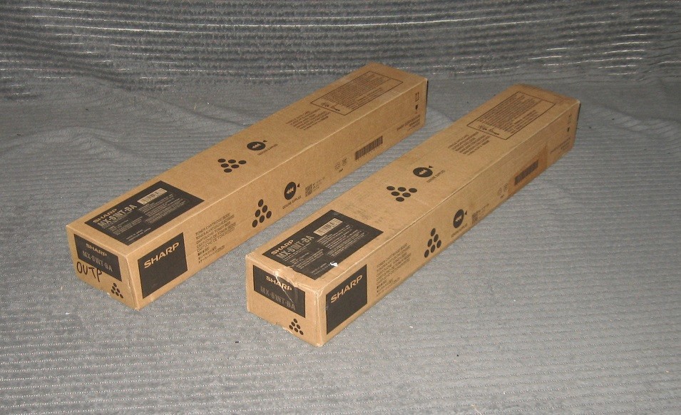 Sharp MX-61NT-BA LOT OF TWO Black Toner NEW GENUINE OEM MX 4070 5070 6070