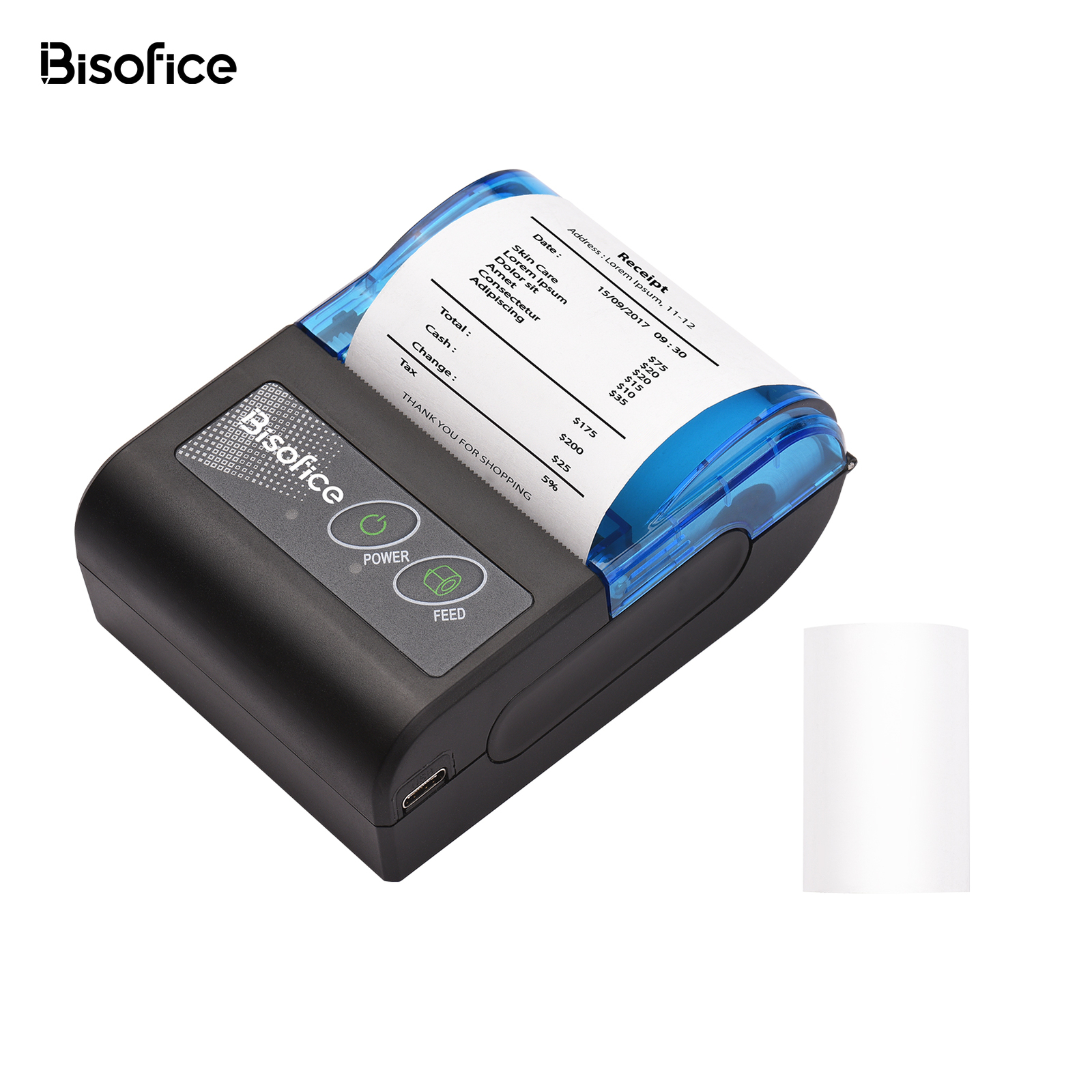 58mm Handheld Bluetooth Wireless Pocket Mobile POS Thermal Receipt Printer T8W6