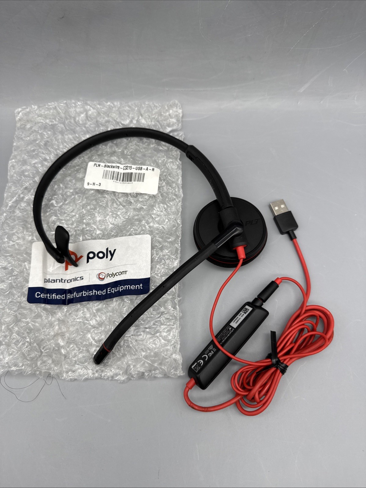 Plantronics /  Poly BLACKWIRE C3215 USB-A   PC Headset Brand New 209746-201
