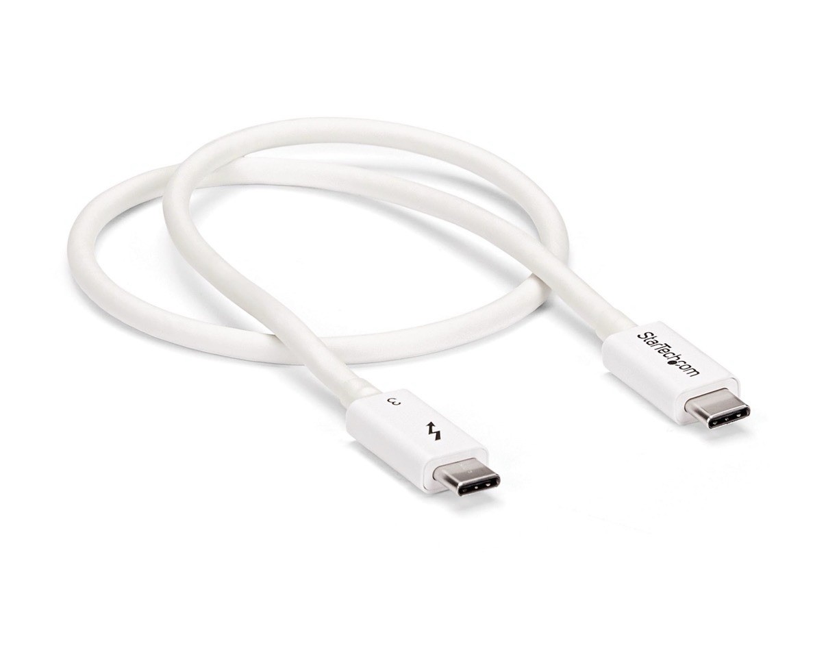 StarTech.com USB-C 40Gbps Thunderbolt 3 Cable 1.5ft/50cm TBLT34MM50CW - White