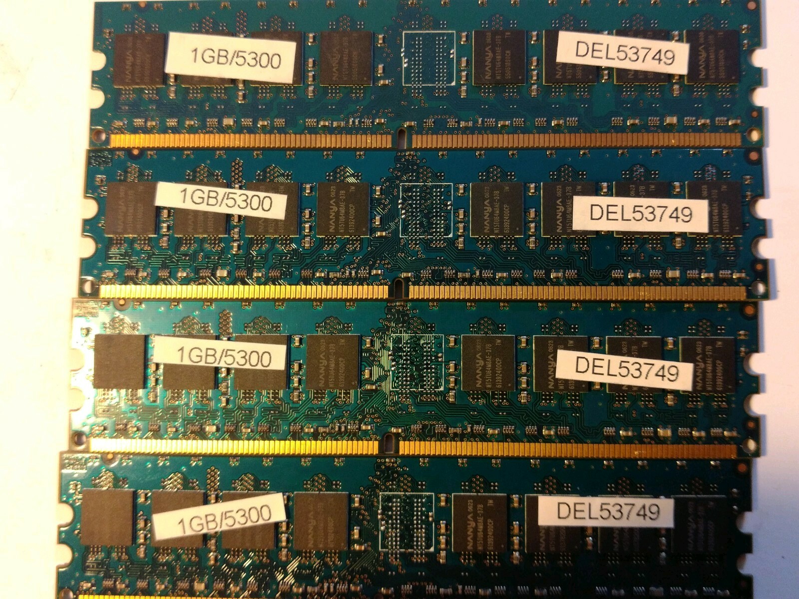 Nanya 4GB(4X1GB) PC2-6400 DDR2-800MHz non-ECC Unbuffered CL6 240-Pin DIMM Memory