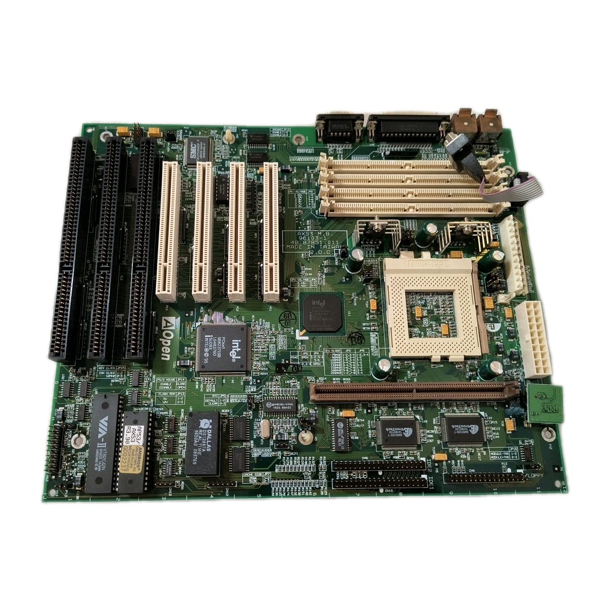 * SALE VINTAGE AOPEN AX53 INTEL 430HX TRITON II PENTIUM 7 MMX PS2 MOBO RM1-RET