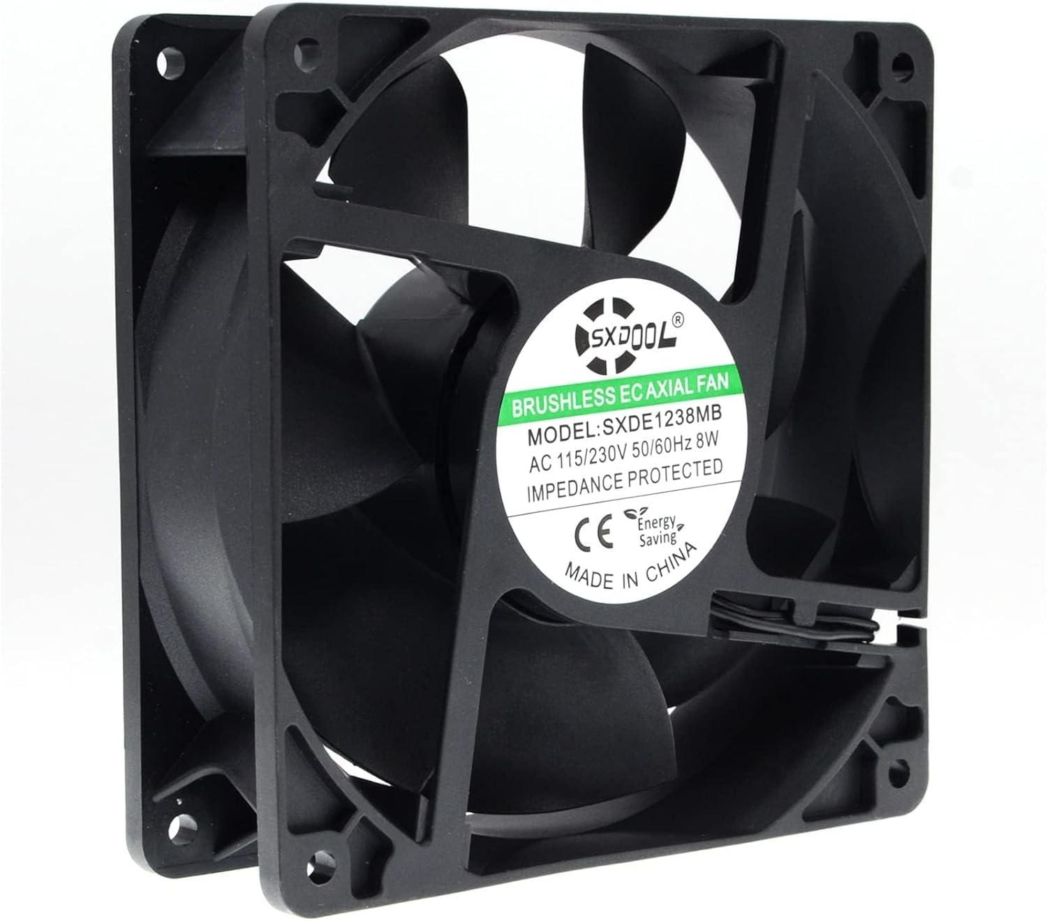 EC Motor Cooling Fan, 120mm Fan, 120mm 38mm AC 110V 115V 120V 220V 240V, Dual