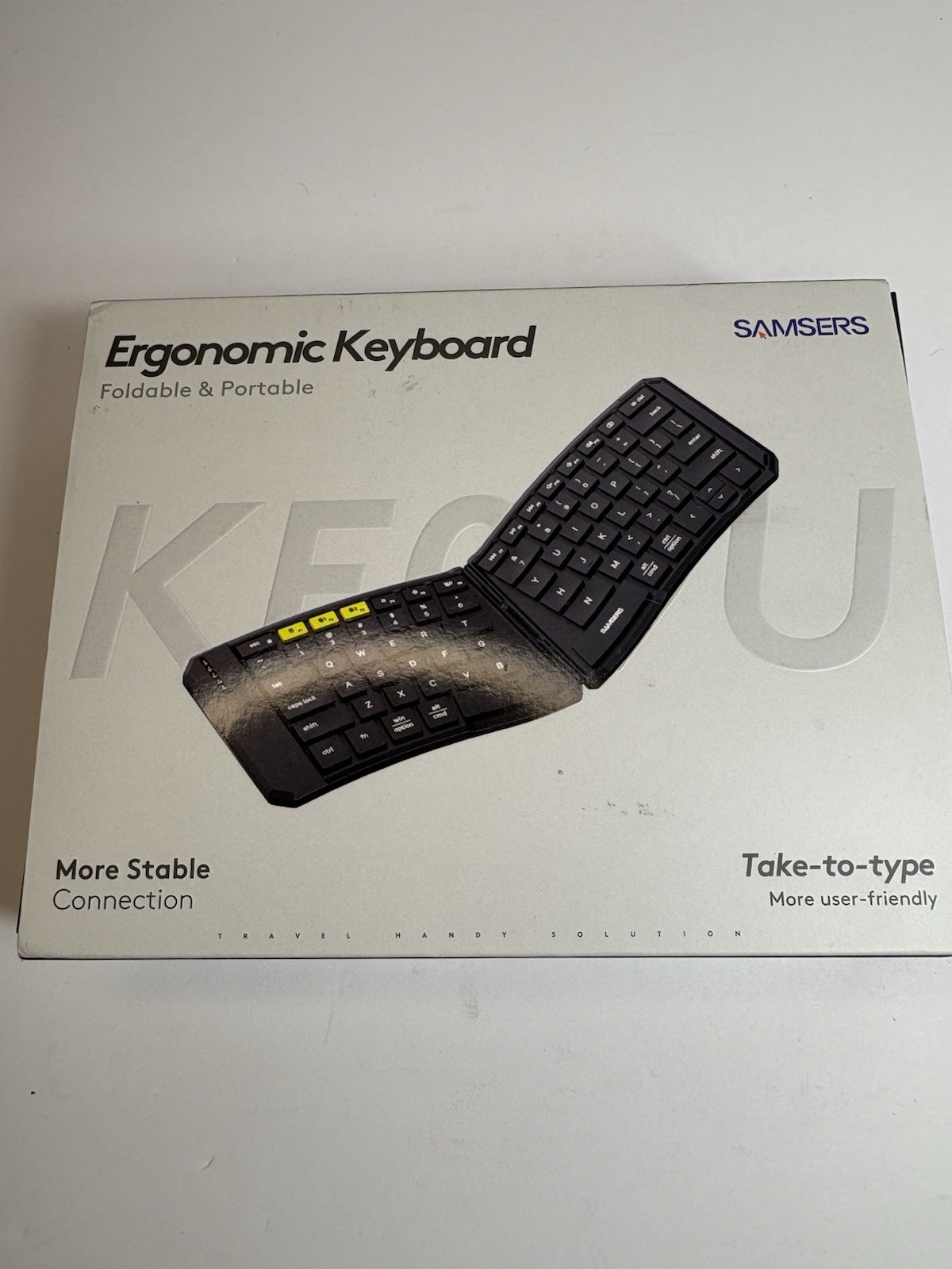 Samsers KE09U Ergonomic/foldable folding keyboard travel Bluetooth w/6-iPhone…