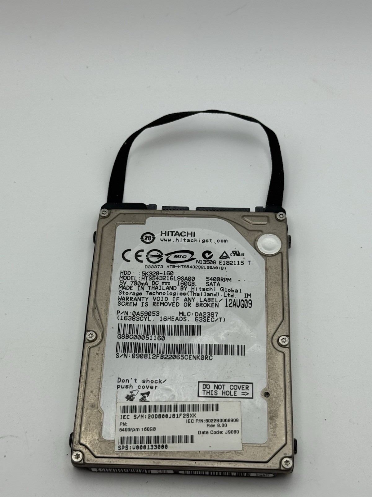 Hitachi 160 GB 5400 RPM Laptop Hard Drive Drive