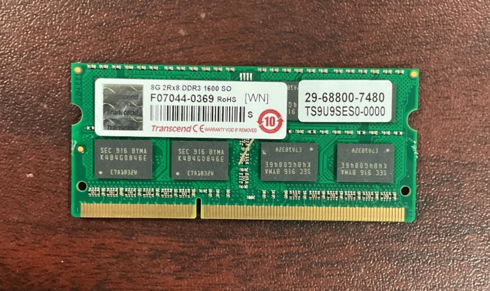 (LOT OF 50) 8GB 2RX8 PC3-12800S (DDR3-1600) SO-DIMM Transcend with Samsung IC