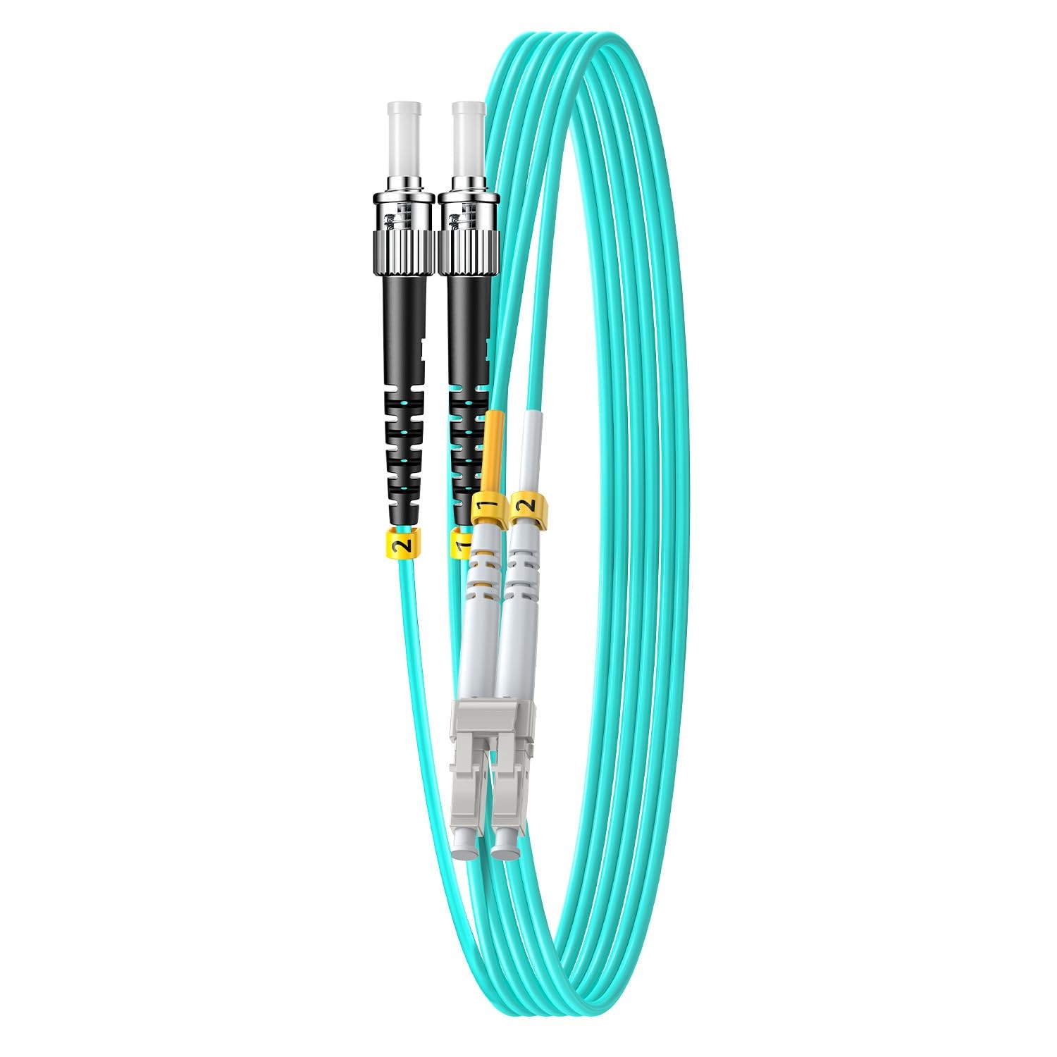 1 PCS Multimode OM3 LC ST Fiber Patch Cable 50m/164ft Duplex 10G/40G 50/125um