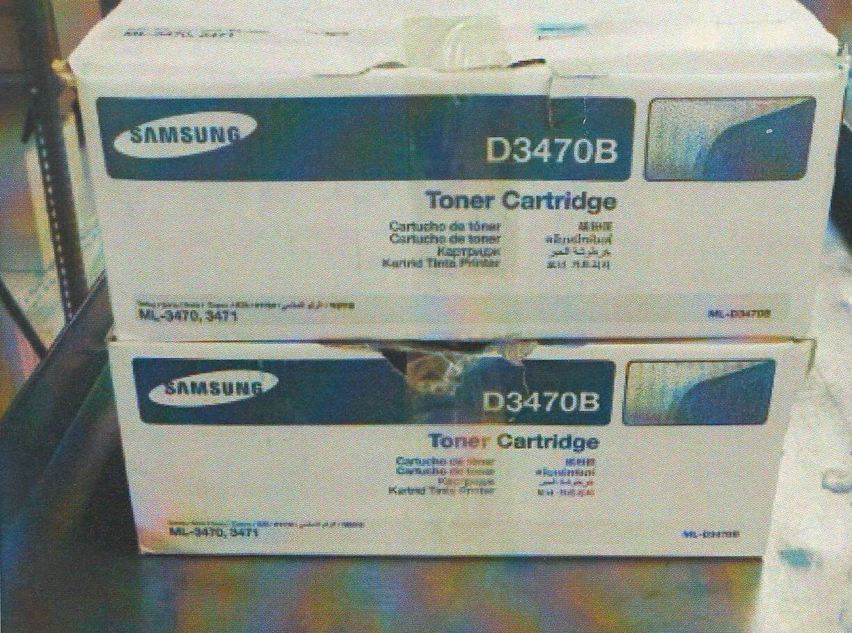 Original Samsung Ml-D3470B Toner Cartridge (QTY=2) - open box