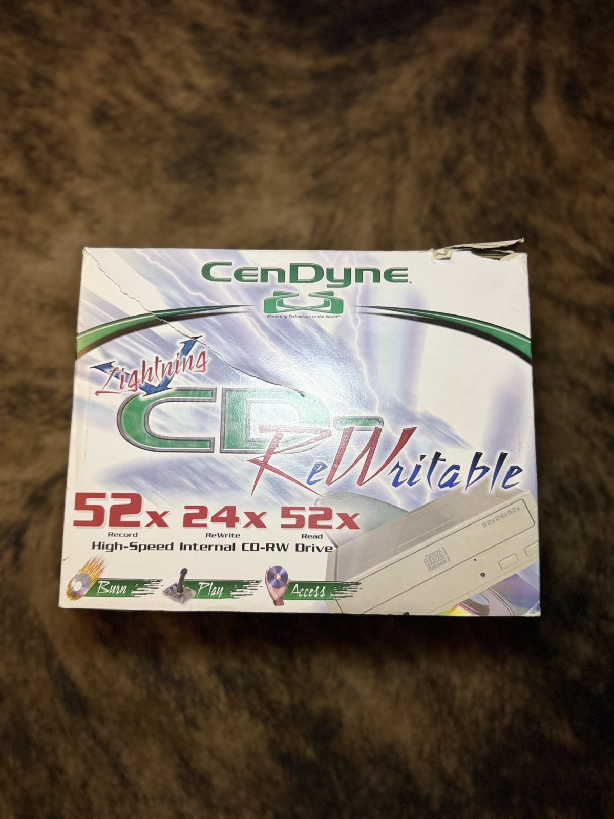 CenDyne Lightning V High-Speed Internal CD-RW Drive 52x24x52x Open Box