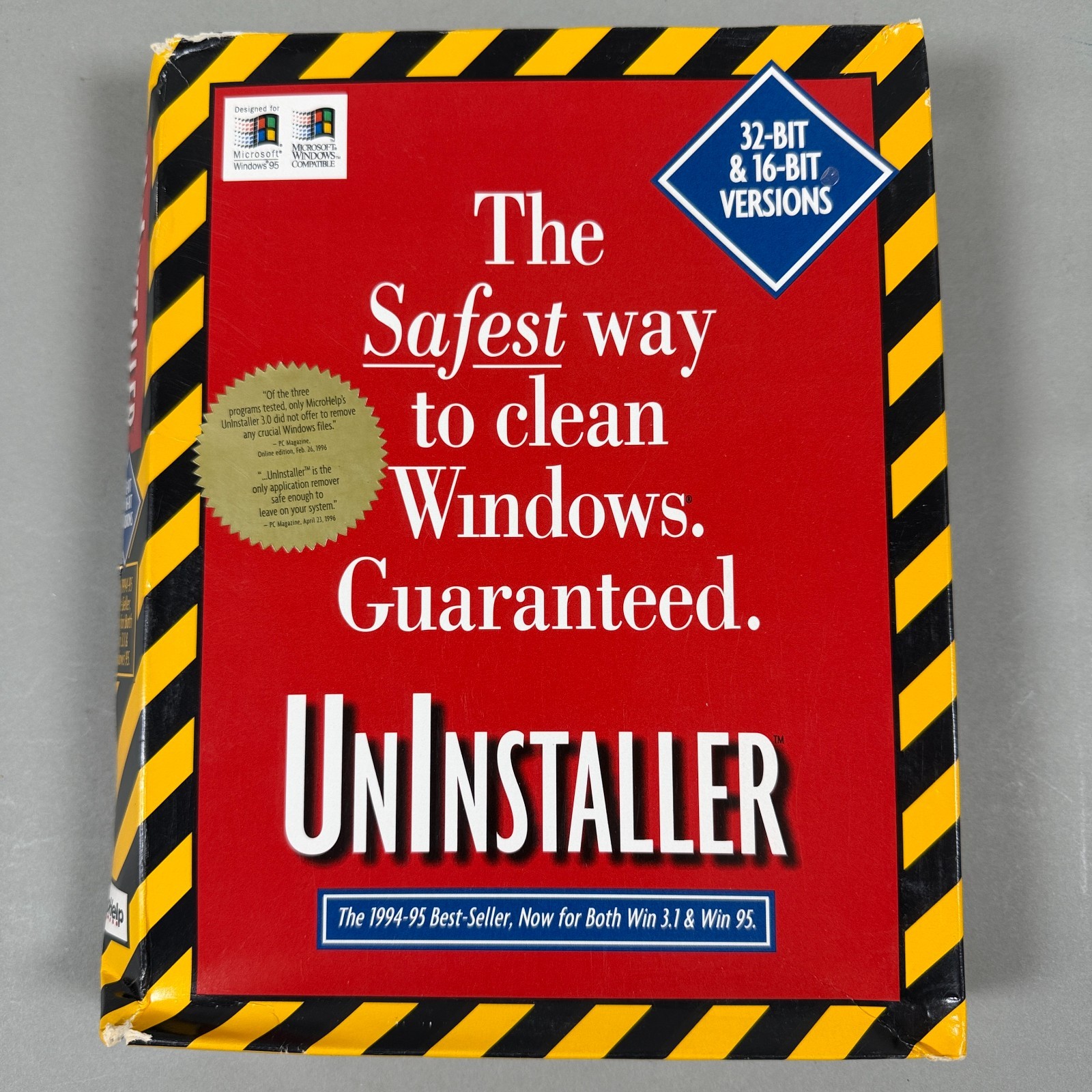 MicroHelp UnInstaller 3 / 3.5 Windows 3.1 95 16 & 32-Bit 3.5" Floppy w/Big Box