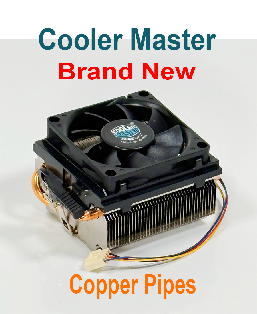 AMD Phenom II X4 CPU Cooler Heatsink Fan Copper Heat Pipes 125W 910 925 945