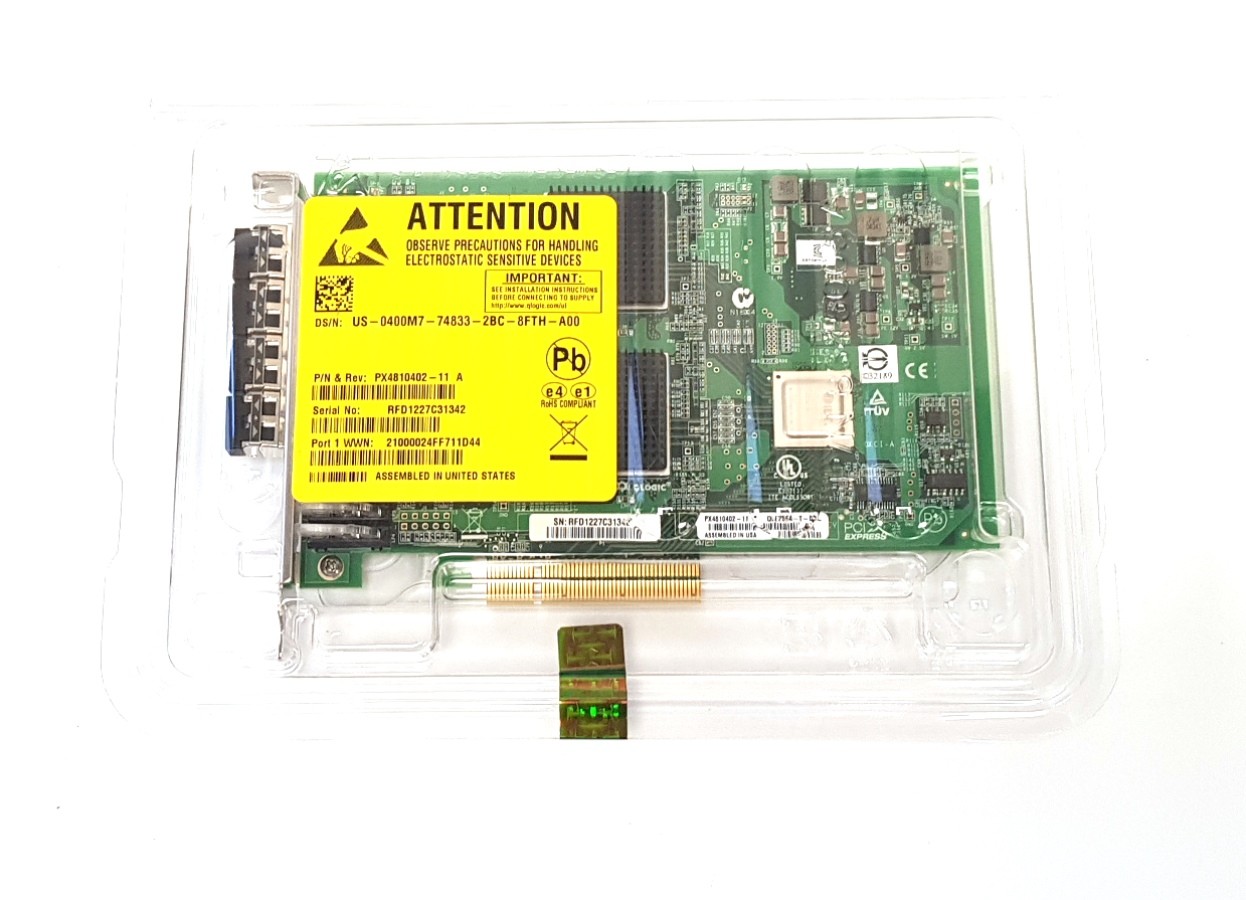 Dell QLogic QLE2564 8GB Quad Port PCI-E SANblade HBA Host BUS Adapter 400M7