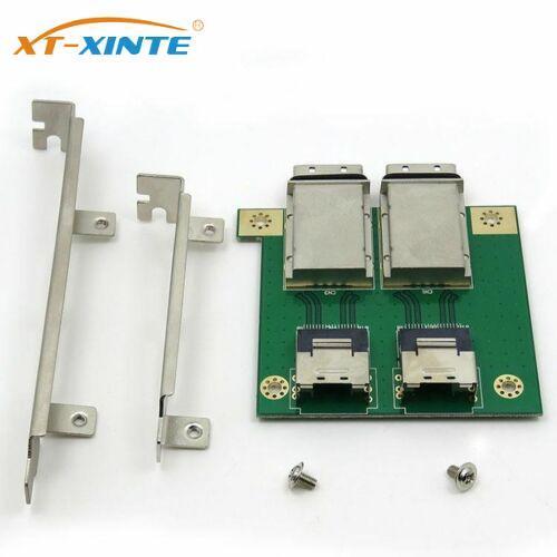 XT-XINTE Dual Mini SAS for Internal SFF-8087 SAS 36P to 2 Port External HD