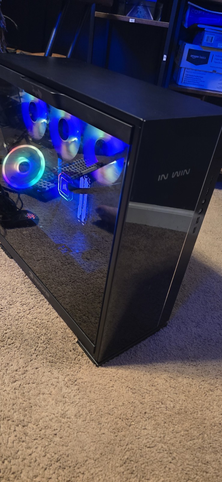 custom pc with 10900kf and xfx swft 319 rx6800 32gb ram. 2.25tb storage 