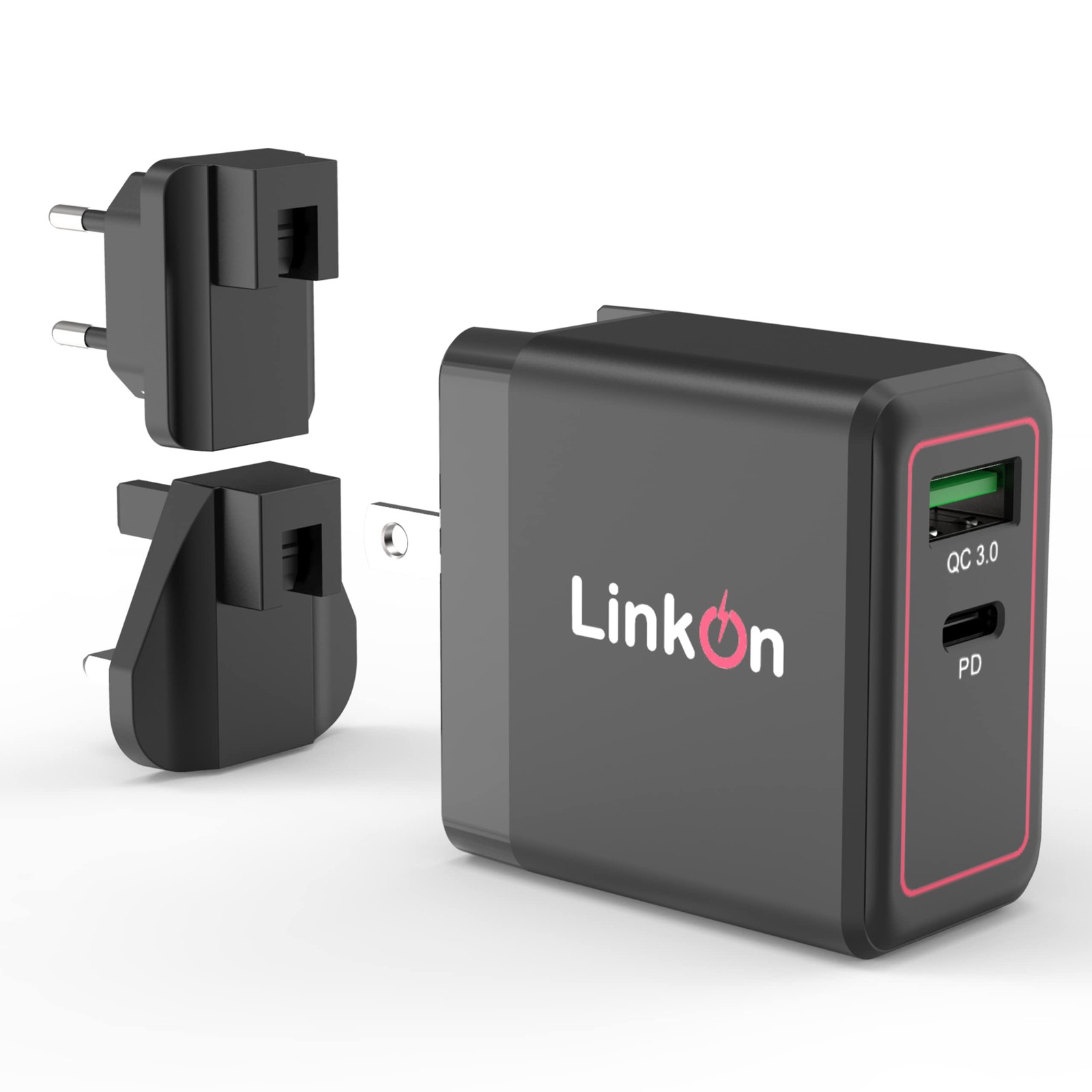 Ganius 65W Wall Charger GaN Tech 65W USB-C PD3.0 PPS and 18W USB-A QC4.0+ Com...