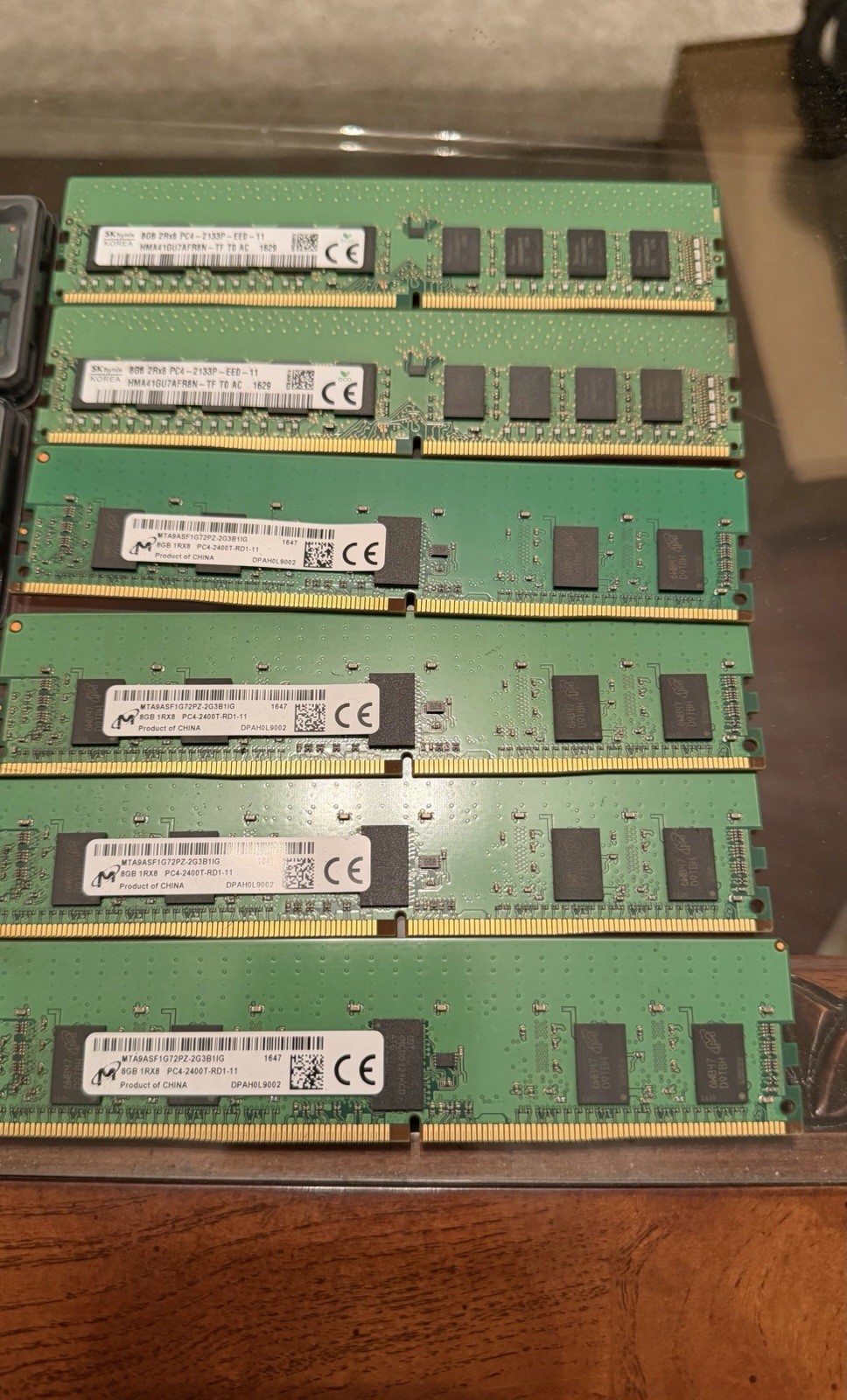 48GB - 4 Micron 8GB DDR4 2400mhz RDIMM + 2 x SKhynix 8GB DDR4 2133mhz Server RAM
