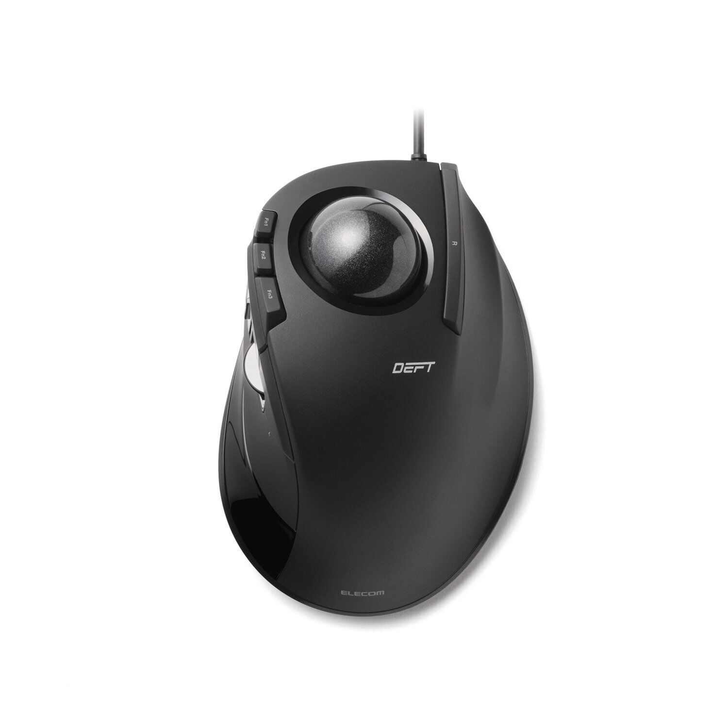 ELECOM DEFT Trackball Mouse, Wired, Finger Control, 8-Button Function with Smo