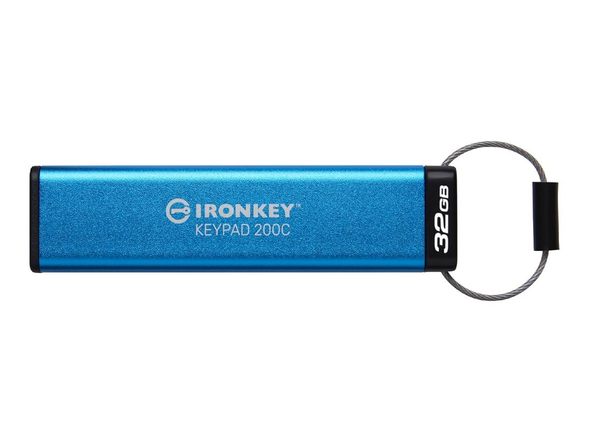 Kingston IronKey Keypad 200C USB-C USB Flash Drive 32GB Type C IKKP200C/32GB