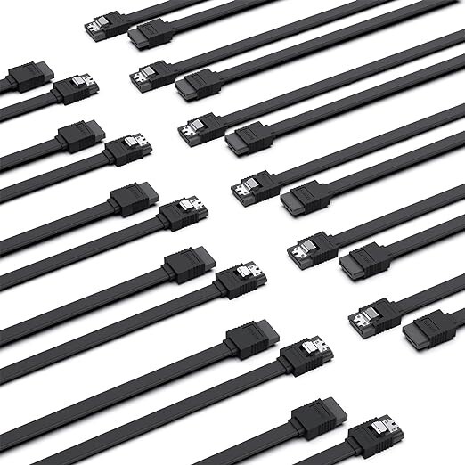 Cable SATA III (paquete de 12) Cable SATA III de 6 Gbps recto para HDD/SDD.neuvo